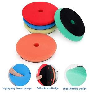 Tampon de polissage en éponge <span class=keywords><strong>blanche</strong></span> pour un polissage en une seule étape et une coupe légère, adapté aux polisseuses à double <span class=keywords><strong>action</strong></span> et rotatives, entretien automobile - Product Image 3