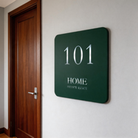 Panneaux de numéros de chambre d'hôtel en acrylique, personnalisation de plaques d'entreprise, enseignes de devanture de magasin, signalétique extérieure
