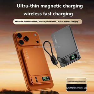 <span class=keywords><strong>Batterie</strong></span> <span class=keywords><strong>externe</strong></span> 10000mah Pd 20w 3 en 1 Chargeur sans fil Aimant métallique Banque d'alimentation Logo personnalisé Banque d'alimentation magnétique en aluminium avec câble - Product Image 2