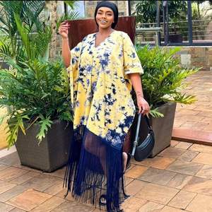 ملابس الربيع والصيف الجديدة الأكثر مبيعًا في أفريقيا ، فستان طويل مقاس كبير للغاية للعطلات ، فستان نسائي غير رسمي بشراشيب فضفاض - Product Image 3