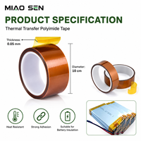 Pita Perekat Silikon Poliimida Tahan Panas Temperatur Tinggi 0.05mm Satu Sisi untuk Aplikasi Masking PCB Elektronik