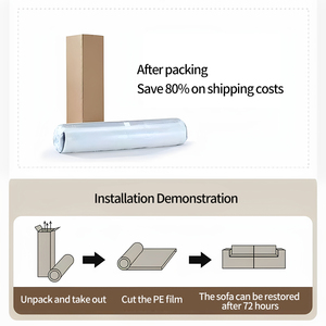 Sofá Individual de Esponja de Alto Polímero, Moderno, Italiano, de Lujo, Ahorra Espacio, Fácil de Transportar, Sin Estructura, de Fábrica para Mayoristas - Product Image 4