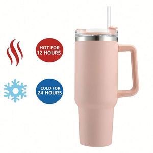 Mug isotherme personnalisé de 40 oz pour sublimation, tasse à café portable d'extérieur de 40 oz avec poignée, en stock - Product Image 1
