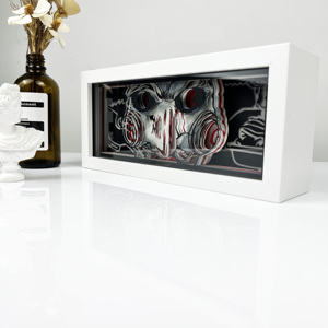 Prix usine 3D Acrylique Bois Cadre <span class=keywords><strong>Photo</strong></span> Décoratif USB Conseil Led Anime Veilleuse Lampe Halloween <span class=keywords><strong>Horrible</strong></span> pour Les Amateurs De Jeux - Product Image 3
