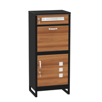Boîte de livraison de colis extérieure moderne, armoire aux lettres intelligente, étanche, à montage au sol, structure KD, boîte de dépôt de colis avec pieds