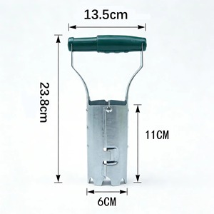 Outil de repiquage portable 2-en-1 : Plantoir et désherbeur manuel pour bulbes et ameublissement du sol (revêtement PVC) - Product Image 6