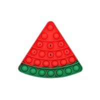 Fabricant en gros de jouets sensoriels à bulles rouges personnalisés en forme de fraise, jouets anti-stress en silicone pour enfants ayant des besoins spéciaux