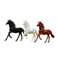 Modèle animal en résine écologique Grand cheval blanc réaliste Sculpture Décoration de jardin scénique extérieure
