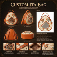 Sac Ita en cuir PU personnalisé avec fenêtre transparente et insert de présentation pour badges, vente en gros
