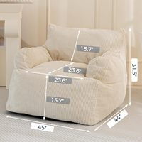 Vente chaude Écologique Poche Grand Paresseux Sol Chaise Géant Pouf Canapés Pour Adultes