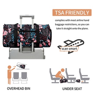 Hochwertige wasserdichte Weekender-Tasche Reisetasche Sporttasche mit Schuh taschen für Reises port Gym Reise für Frauen - Product Image 4