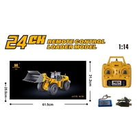Nouveauté Huina 1583 2.4G 1/14 Échelle 24CH Alliage Hauteur Simulation de Chargeur Forte Motivation Camion RC Voiture Jouets pour Enfants
