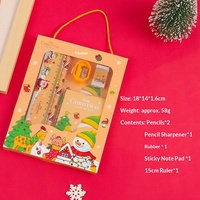 Coffret Cadeau de Noël – Ensemble de Papeterie 6 Pièces avec Crayons à Mine Dure HB pour la Rentrée Scolaire, Idéal pour Étudiants et Enfants