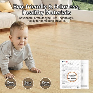 Pavimento SPC Impermeabile Facile da Installare, Plancia Larga 4mm con Motivo <span class=keywords><strong>Legno</strong></span>, Vinile di Lusso per Soggiorno, Camera da Letto, Ufficio - Product Image 6