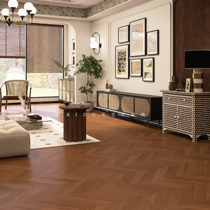 Guangdong Foshan piastrelle vetrificate 60x120 stile francese retrò stile medioevo soggiorno morbido luce pesce osso di legno piastrelle di grano - Product Image 3