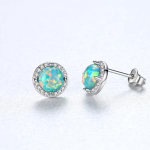 CZCITY 2024 Trendy <strong>Small</strong> Cute Opal <strong>Stud</strong> Earrings Women 925 Sterling <strong>Silver</strong> Clear Cubic Zirconia Women Ear <strong>Stud</strong> - Product Image 4