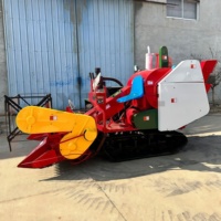 Mini-moissonneuse-batteuse compacte pour petites exploitations agricoles, machine de récolte du riz, du blé et des céréales, légère et facile à transporter pour les zones éloignées