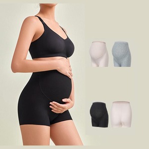 Sous-vêtements de grossesse confortables en tricot pour femmes YIYI, culottes de maternité à taille haute antidérapantes, shorts de grossesse extensibles sans couture - Product Image 2