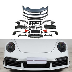 Kit de pare-chocs avant pour <span class=keywords><strong>Porsche</strong></span> 911 991 (2012-2019) style 992 GT3, matériau PP avec grilles et supports, ensemble complet - Product Image 1