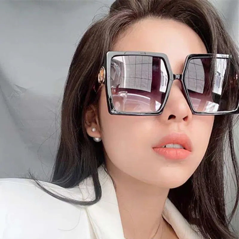 Женские и мужские солнцезащитные очки большого размера, 2024