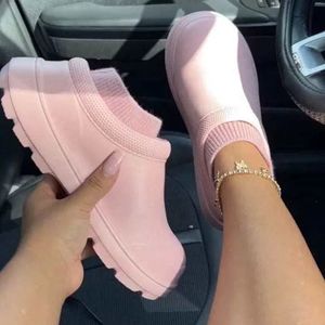 Unisex <b>Socks</b> Trending <b>Waterproof</b> Boots 6CM Thick Bottom Winter Home Warm Cotton Shoes for Women and Men - Product Image 1