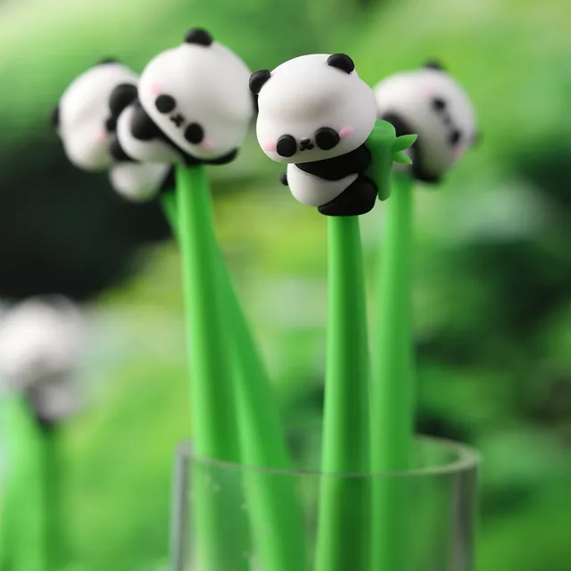 Стильная Милая мягкая качающаяся ручка панда из силикагеля в модном стиле подарок для детей маленькая свежая и милая ручка для письма для студентов