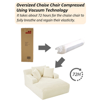Minimalistisches Wohnzimmer-Sofa Vakuumkomprimiertes Weißes Cord-Sofa Ohne Gestell Schlafsofa Chaiselongue Sessel Wohnmöbel