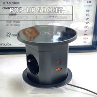 Intelligente Lift-Steckdose Tischsteckdose Automatisch Motorisierte Pop-Up-Steckdose mit Kabelloser Ladefunktion USB-Anschlüsse IP45-Schutzklasse für Küche und Schreibtisch