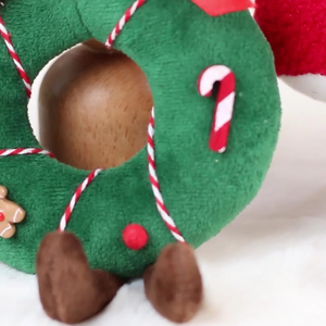 Jouets en peluche de Noël mignons pour enfants : cerf, Père Noël, bonhomme de neige, renne – Poupées en peluche pour les fêtes - Product Image 3