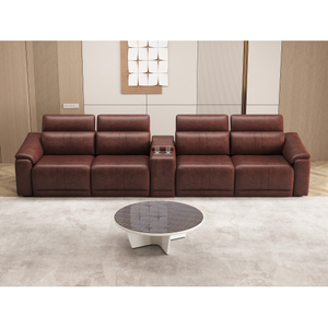 OEHOME Modern Power Recliner <b>Sofa</b> Set 4-Seat Modular Sectional Storage Console USB Ports Polyester Tufted Upholstered - Product Image 1