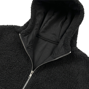 <span class=keywords><strong>Felpa</strong></span> con cappuccio oversize da uomo TOPSHOW personalizzata, calda invernale, in pile Sherpa, con mezza zip, effetto <span class=keywords><strong>Teddy</strong></span>, con coulisse - Product Image 3