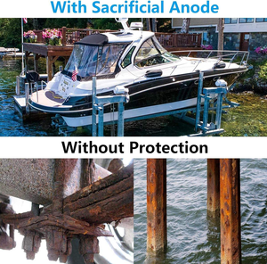 Anodo di zinco sacrificale per uso marino, protezione catodica di barche, navi, scafi, strutture Offshore e condutture - Product Image 5