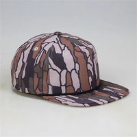 Gorra Snapback de camuflaje con cuerda de pato Retro personalizada, gorra de camionero plana con parche de 5 paneles, Gorras de lona para caza de hombre a la moda