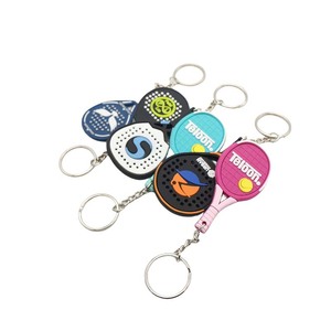 Llaveros Metálicos Deportivos Vintage Personalizados para Aficionados al Deporte, con Diseño de Pala de Pá<span class=keywords><strong>del</strong></span>, Tenis y Raqueta de Bádminton Pequeña - Product Image 1