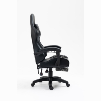 Chaise de bureau ergonomique réglable en similicuir PU, style course chinois, noir camouflage, pivotante avec repose-pieds, personnalisable, économique, échantillon