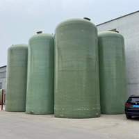 Réservoir de stockage vertical en PRV sur mesure avec pompe - Conteneur en fibre de verre haute sécurité pour projets - Garantie 5 ans