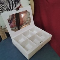 Boîte d'emballage pour gâteau mousse de qualité alimentaire, 9 pièces, avec fenêtre en PVC, boîte à cupcakes en papier avec laminage mat pour pâtisserie et desserts
