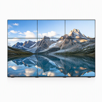 Écran mural vidéo LCD 4K 2x2 3x3 de 46, 49, 55, 65 pouces le plus populaire avec écran à raccordement sans soudure, contrôleur de mur vidéo inclus
