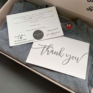 Custom Thank You Cards With Logo Customize Name Greeting Cards 300gsm Paper Personalized Wedding <b>Gift</b> Invitation Postcards - Product Image 6