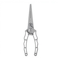 TUNALA FG-1067 Çok Fonksiyonlu Paslanmaz Çelik Korozyona Dayanıklı Tuzlu Su Açık Ağızlı Balıkçılık Pense Seti İğne Çıkarıcı