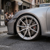 Jantes en alliage forgé personnalisées 1 pièce Hyper Silver poli 10 branches 18 19 20 21 pouces 5x112 5x120 5x114.3 pour Audi S5 RS5 A5