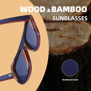 Gafas de Sol de Madera Polarizadas Personalizadas, Diseño Unisex Inspirado en el Skateboard, Gran Venta 2025 - Product Image 2