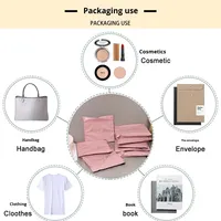 Enveloppes en polyéthylène personnalisées avec logo Guandu, durables, imperméables, biodégradables, recyclables, surface givrée, fermeture autocollante