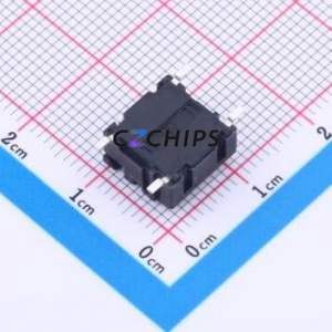 GT-TC133B-H064-L1 Tactile Switch SMD,10x10mm Switch Single Pole Single Throw Round Button 3.5N Vertical Mount - Product Image 2