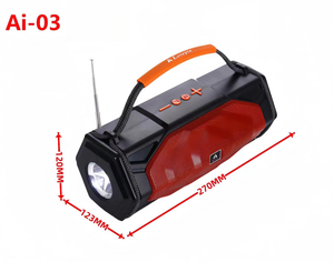 Ai03 Đèn Pin 20W Năng Lượng Mặt Trời Loa Di Động Không Dây FM Radio Loa Ngoài Trời Ánh Sáng Âm Nhạc Máy Nghe Nhạc Bên Loa Cho Châu Phi - Product Image 5