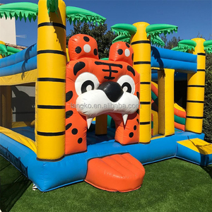 <strong>Tiger</strong> <strong>Jumpers</strong> Inflatable Kids Jumping Castle Commercial Grade Bounce House Hupfburg Bouncy Castle for Kids - Product Image 1