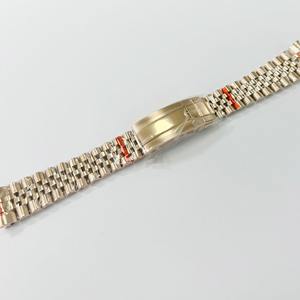 Correa de Reloj de Acero Inoxidable Sólido de 20 mm de Ancho con Hebilla de Ajuste Fino y Cierre Deslizante de Cinco Eslabones - Product Image 6