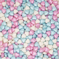 Bäckerei Dekoration Zutaten Doppel herz Zucker Streuen Rosa Lila Blau Herz Perlen für Hochzeit Valentinstag Kuchen