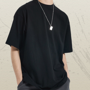 เสื้อยืดโอเวอร์ไซส์พิมพ์ลายตามสั่ง ผ้าฝ้าย 100% ทรงหลวมไหล่ตก คุณภาพสูง เป็นมิตรกับสิ่งแวดล้อม ระบายอากาศได้ดี ไซส์พลัสสำหรับผู้ชาย - Product Image 2