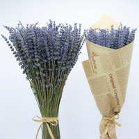 Bunga Lavender Ungu Kering dalam Bundel, Buket Lavender Awet, Dekorasi Vas Rumah untuk Hari Valentine, Kerajinan Aromaterapi, Pewangi